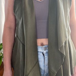 Free People Green Vest